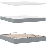  Otomanski okvir kreveta s madracima tamnosivi 200x200cm tkanine | shoptok.hr