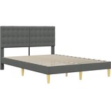  Okvir kreveta s madracem Tamno siva 140 x 190 cm tkanina | shoptok.hr