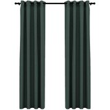  Zavjese za zamračivanje s prstenima 2 kom zelene 140 x 225 cm | shoptok.hr
