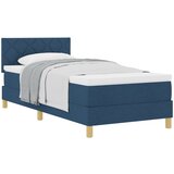 vidaXL vzmetna postelja z vzmetnico modra 90x190 cm tkanina, (22083261) | Shoptok.si