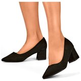 primohurt Suede low-heeled pumps, classic black women's high-heeled pumps | shoptok.hr