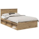 vidaXL Konstrukcija postelje Oreh 120 x 190 cm Konstruiran les, (5000121203) | Shoptok.si