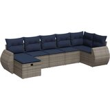 vidaXL 7-dijelni set vrtnih sofa sivi od poliratana | shoptok.hr