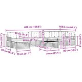  Set vanjskih sofa s jastukom 8 pcs | shoptok.hr