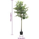 vidaXL Umetno drevo fikus 756 listov 170 cm zelena | Shoptok.si