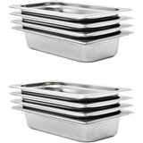 vidaXL Posude Gastronorm 8 kom GN 1/3 65 mm od nehrđajućeg čelika | shoptok.hr