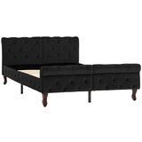 Posteljni okvir črn žamet 120x200 cm | Shoptok.si