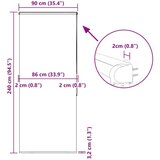 vidaXL rolo zavesa za prho s kaseto 90x240 cm širina tkanine 86 cm | Shoptok.si