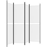 Sobna pregrada s 4 panela bijela 200 x 180 cm od tkanine | shoptok.hr