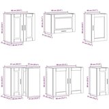  11-dijelni set kuhinjskih ormarića Porto konstruiranog drva | shoptok.hr