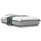  Okvir za krevet s LED svjetlima siva boja hrasta 100 x 200 cm Cijene
