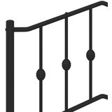  Kovinsko posteljno vzglavje črno 150 cm | Shoptok.si