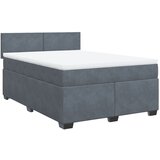 The Living Store Box spring posteljni z vzmetnico temno siv 140x190 cm žamet - Box Spring Postelja, (21492488) | Shoptok.si