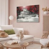  Slika - Cascade of Thoughts (1 Part) Wide Red 90x60 Akustična | shoptok.hr