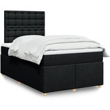  Krevet box spring s madracem crni 120 x 190 cm od tkanine Slike