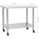  Kuhinjski radni stol s kotačima 80x60x85 cm nehrđajući čelik | Eponuda.com