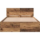  Krevetna konstrukcija s uzglavljem Staro drvo 193 x 125 x 70 cm | shoptok.hr