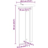 Stalak za biljke 2 pcs Betonska siva 29,5 x 29,5 x 60 cm | shoptok.hr