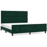  Okvir za krevet s uzglavljem tamnozeleni 180x200 cm baršunasti | Eponuda.com