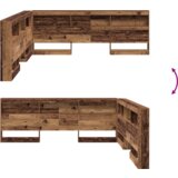  Skladišno uzglavlje Staro drvo 200 cm Konstruirano drvo | shoptok.hr