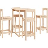 vidaXL Barska garnitura 5-delna trdna borovina, (21001425) | Shoptok.si