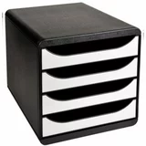 Multiform Predalnik T-Office Set, 4 predali, črn