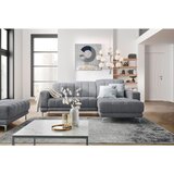 XORA KOTNA SEDEŽNA GARNITURA, tkanina siva | Shoptok.si