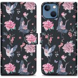 Cadorabo Ohišje, združljiv z Apple - Design Crane & Flowers št. 9 - Zaščitni pokrov z magnetnim zapiranjem, funkcijo stojala in režo za kartico, (20556297) Cene