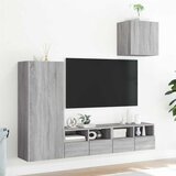  4-dijelni zidni TV elementi siva boja hrasta konstruirano drvo | shoptok.hr