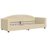 vidaXL dnevni krevet s madracem krem 80 x 200 cm od tkanine | shoptok.hr