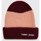 Tommy Jeans Kapa s dodatkom vune boja: bordo,