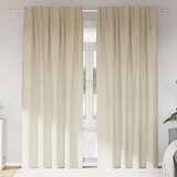  Zavjese za zamračivanje 2 pcs Krema 140 x 225 cm Baršun | shoptok.hr