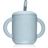 Mushie Training Cup with Straw šalica sa slamkom Powder-blue 175 ml Cijene