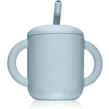 Training Cup with Straw skodelica s slamico Powder-blue 175 ml