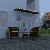 vidaXL Zložljiva tenda z LED lučmi 350x150 cm antracitna Cene