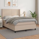  The Living Store Box spring postelja z vzmetnico kapučino 140x200cm umetno usnje - Box Spring Postelja, (21445786) Cene