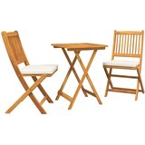 Bistro set za vrt 3 kom. Smeđa Čvrsto drvo akacije | shoptok.hr