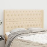 vidaXL Uzglavlje s ušima krem 147x16x118/128 cm od tkanine Cijene