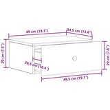  Stenski nočni omarici Betonsko siva 49 x 34,5 x 20 cm, (5000209522) | Shoptok.si