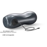 Dorcel Blowjoy Vibe - masturbator na baterije sa funkcijom sisanja i vibracija (sivi) | shoptok.hr