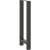  Noge za barsko mizo antracitne barve 2 kosa 50 x (100-101) cm jeklo | Shoptok.si