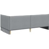  Kutni okvir kreveta Svijetlo siva 100 x 200 cm tkanina | shoptok.hr