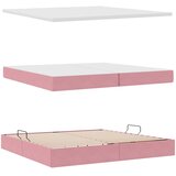  s madracem i skladištem Ružičasta 200 x 200 cm Baršun | shoptok.hr