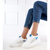 Gemre White sneakers with blue inserts on platform Remmi | shoptok.hr