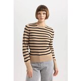 Defacto Regular Fit Striped Crew Neck Sweater Cene