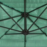  Vrtni suncobran s drvenim stupom zeleni 388x388x248 cm | shoptok.hr