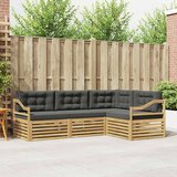  Set vanjskih sofa 4 pcs Bijela i antracit 245,5 x 166,5 x 73 cm | shoptok.hr
