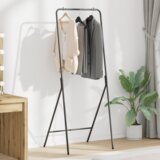 vidaXL Stalak za odjeću Crni Metal Standard Sklopeći Stalak za odjeću | shoptok.hr