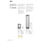  Redo 90677 - LED spoljašnja lampa MAX LED/15W/230V 3000K 80 cm IP65 antracit | Eponuda.com