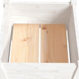  Vrtne sadilice 2 kom bijele 40 x 40 x 70 cm od masivne borovine | shoptok.hr